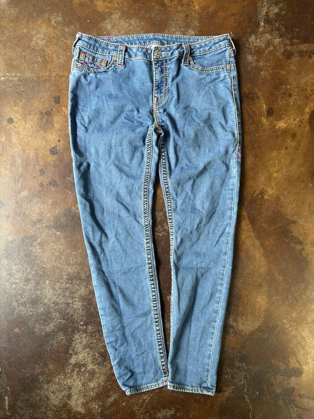 True Religion Super Skinny Jeans Size 34 Blue Denim